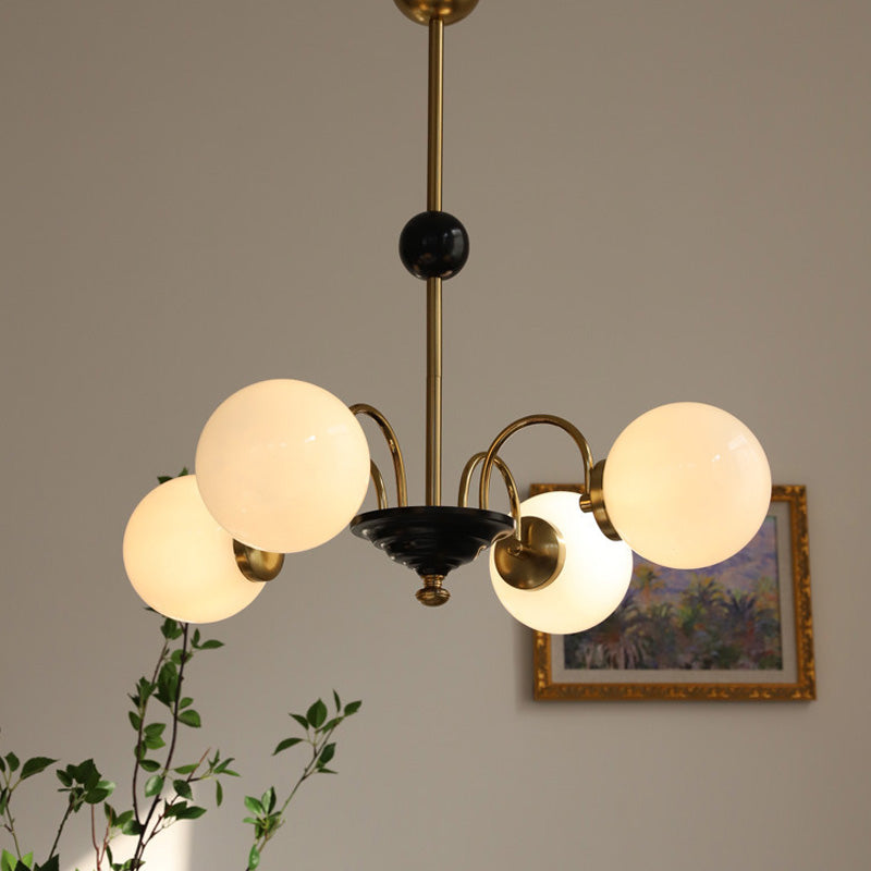 Lampada lampadina a globo Illuminazione a sospensione moderna in vetro bianco per il ristorante