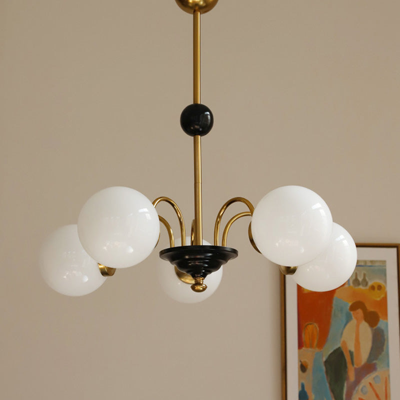 Lampada lampadina a globo Illuminazione a sospensione moderna in vetro bianco per il ristorante