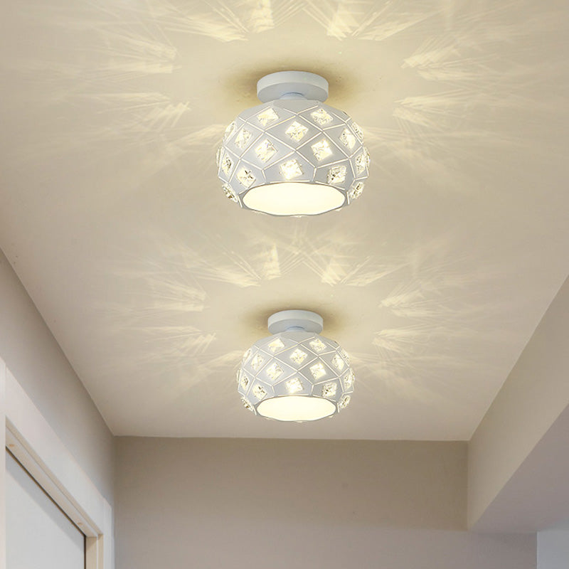 Nordic 1-Kopf-Einbauleuchte mit Kristallkugel-Deckenleuchte für den Flur