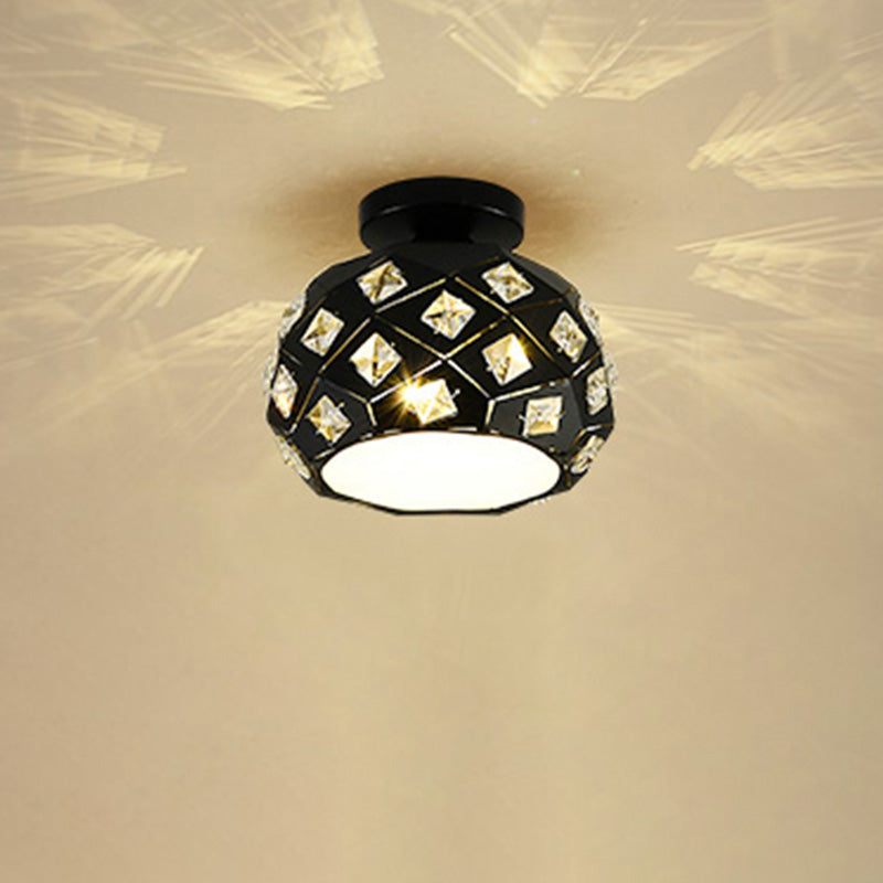 Nordic 1-Kopf-Einbauleuchte mit Kristallkugel-Deckenleuchte für den Flur