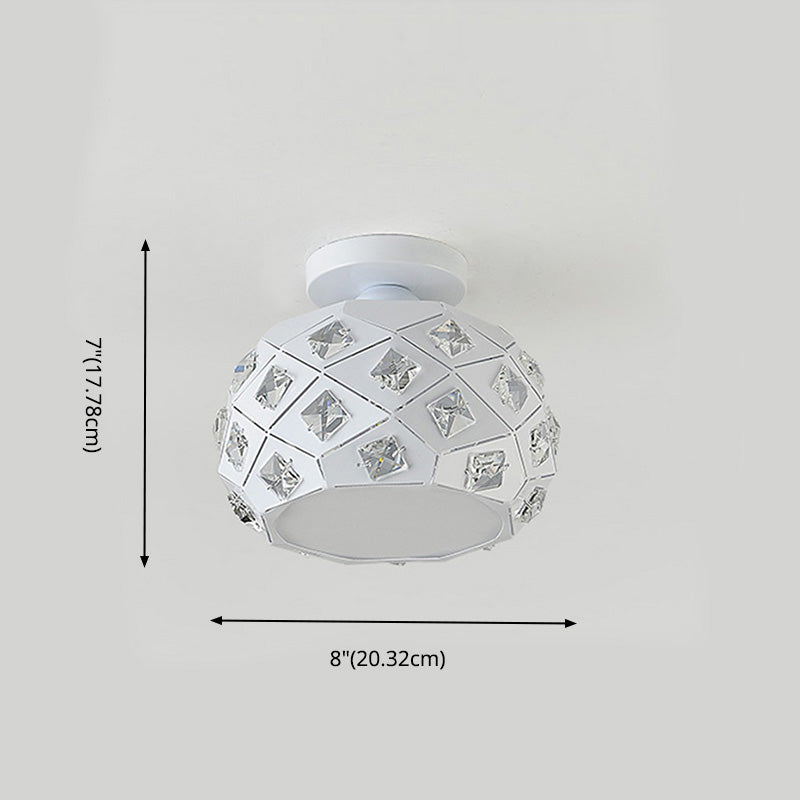 Nordic 1-Kopf-Einbauleuchte mit Kristallkugel-Deckenleuchte für den Flur