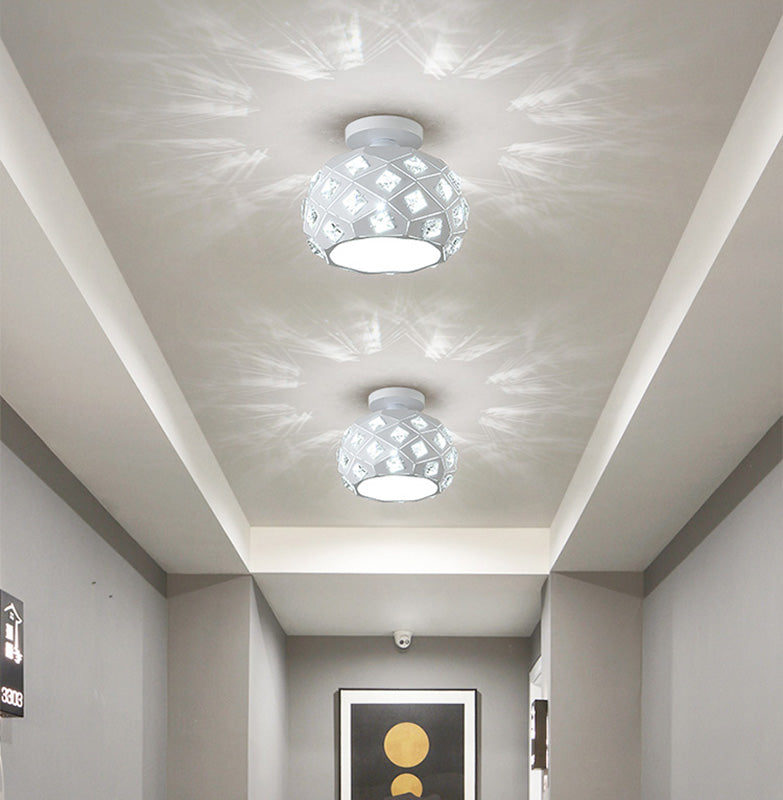 Nordic 1-Kopf-Einbauleuchte mit Kristallkugel-Deckenleuchte für den Flur