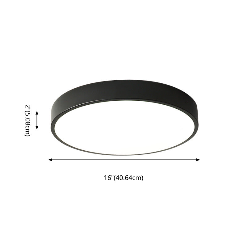 Modern Style Simple Flush Mount Ceiling Light with Acrylic Shade for Bedroom