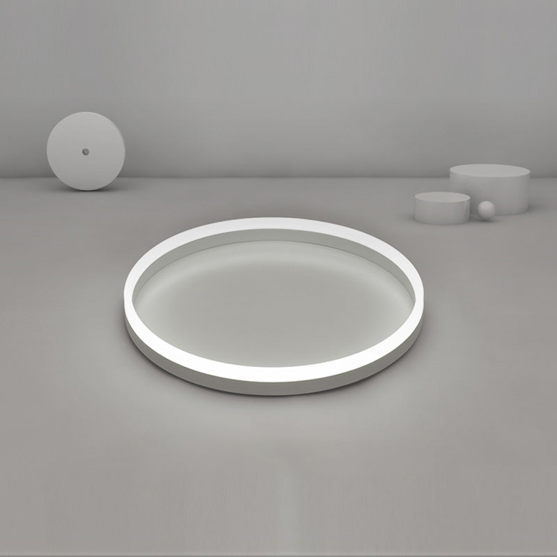 Lámpara de techo de montaje empotrado con anillo circular único y moderno con pantalla acrílica para dormitorio