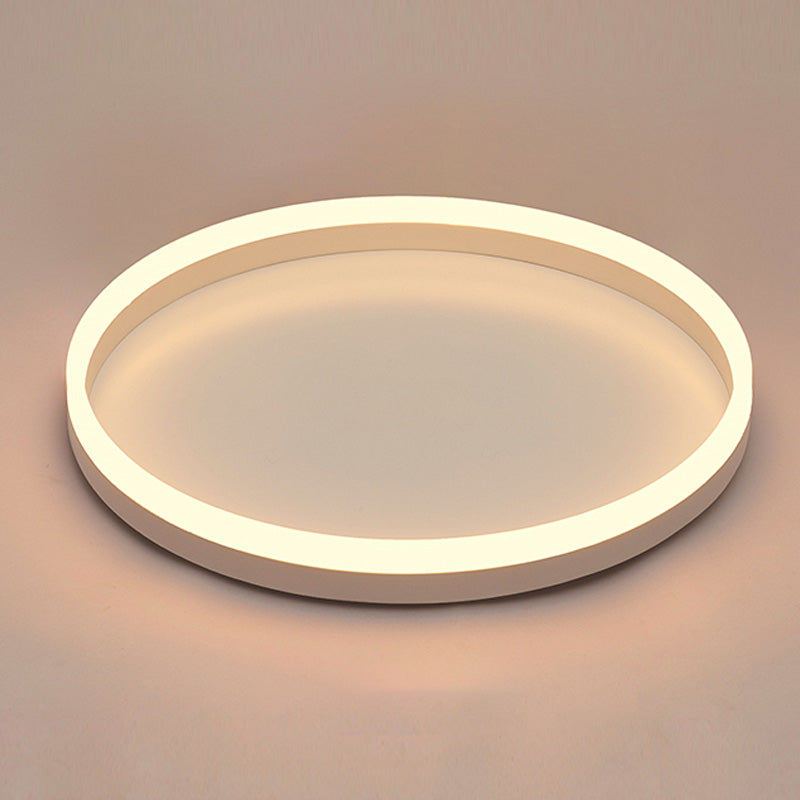 Lámpara de techo de montaje empotrado con anillo circular único y moderno con pantalla acrílica para dormitorio