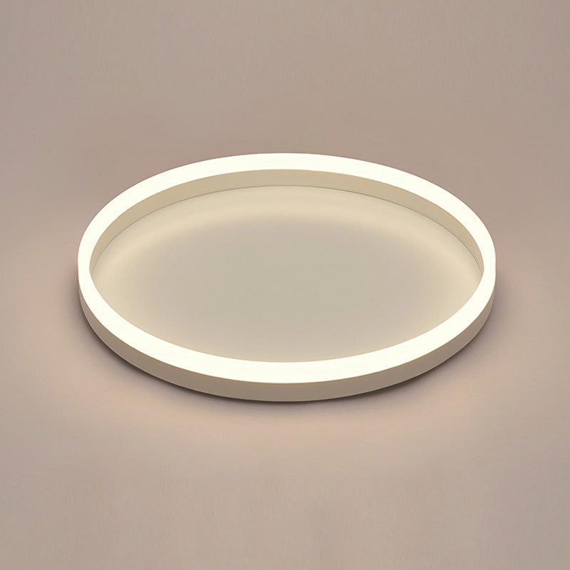 Lámpara de techo de montaje empotrado con anillo circular único y moderno con pantalla acrílica para dormitorio
