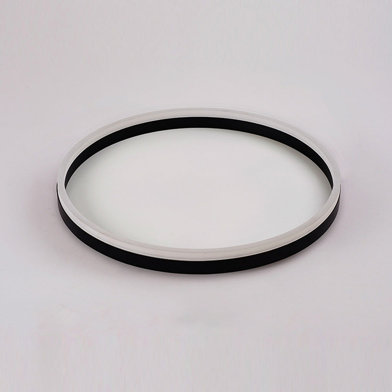 Lámpara de techo de montaje empotrado con anillo circular único y moderno con pantalla acrílica para dormitorio