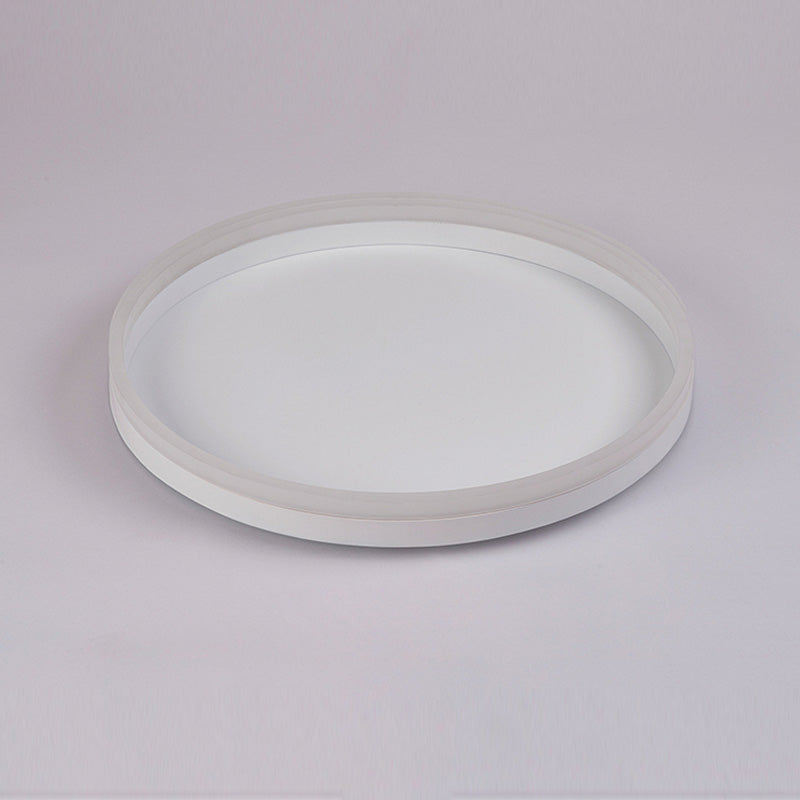 Modern Unique Circular Ring Flush Mount Ceiling Light with Acrylic Shade for Bedroom