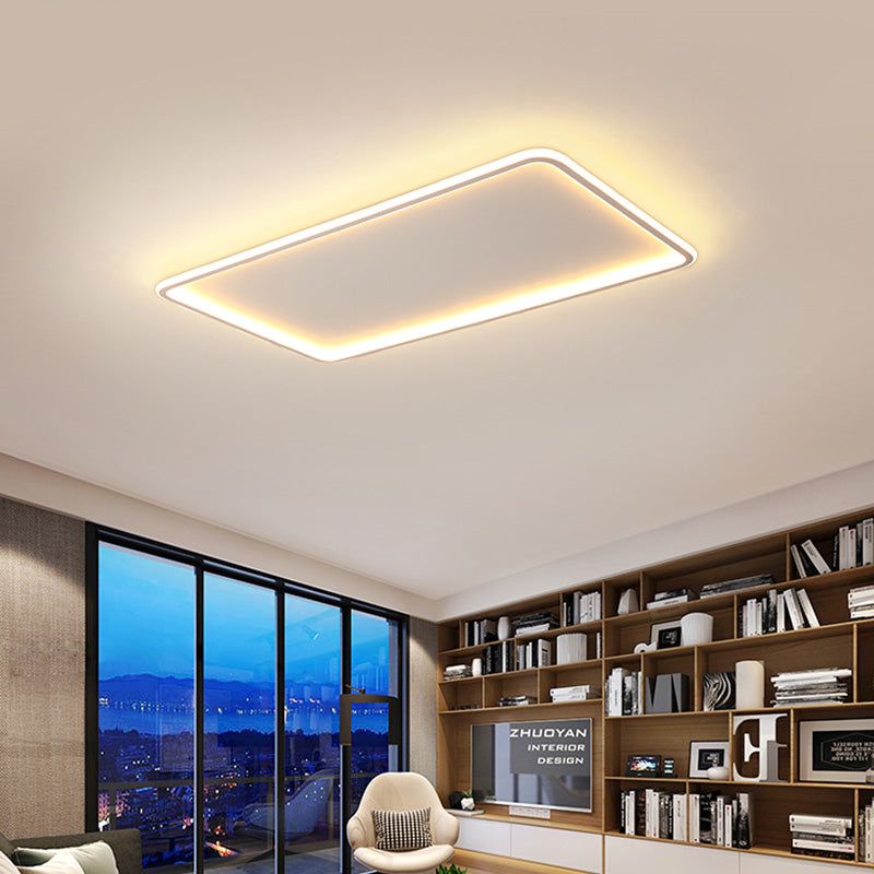 Plafonnier encastré rectangulaire avec abat - jour acrylique pour salon