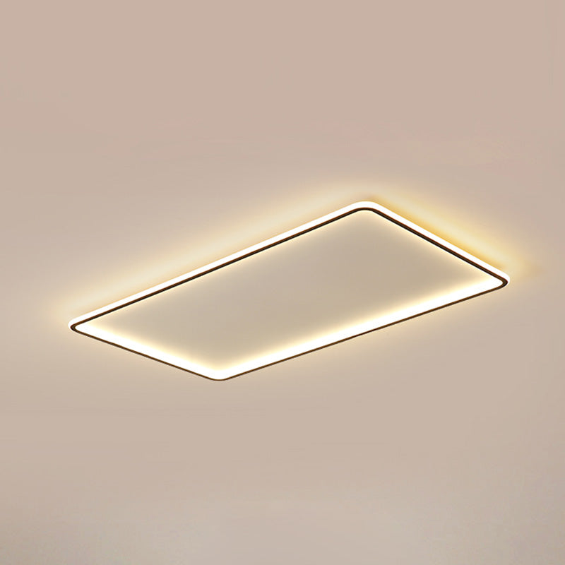 Plafonnier encastré rectangulaire avec abat - jour acrylique pour salon