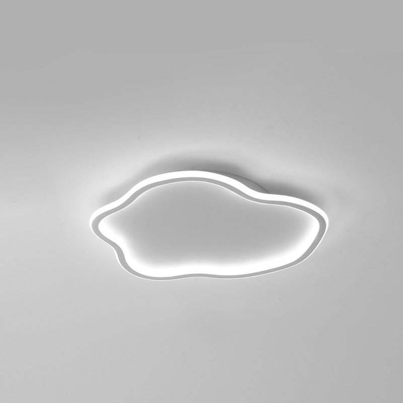 Unique Shaped LED Flush Mount Ceiling Light Fixture with Acrylic Shade for Living Room