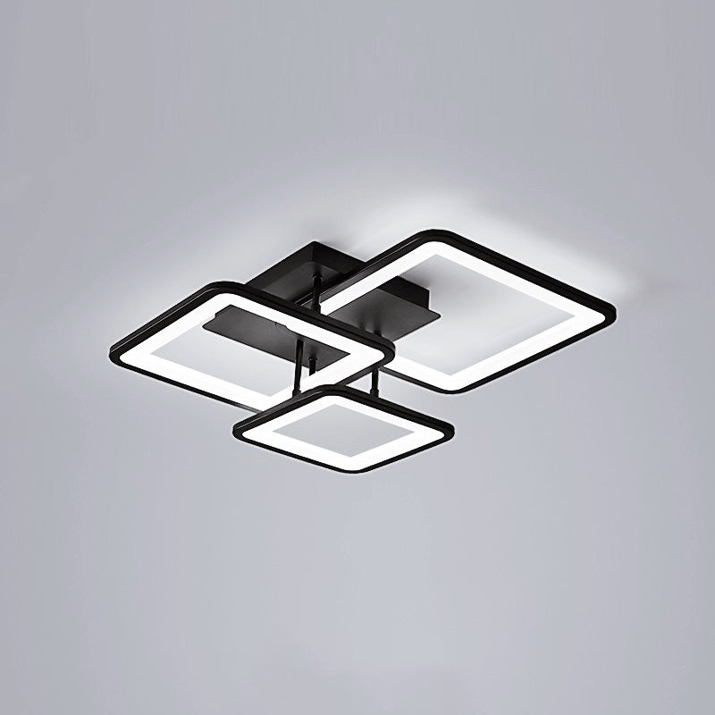 Contemporary Metal Flush Mount Ceiling Light Fixture for Living Room Bedroom