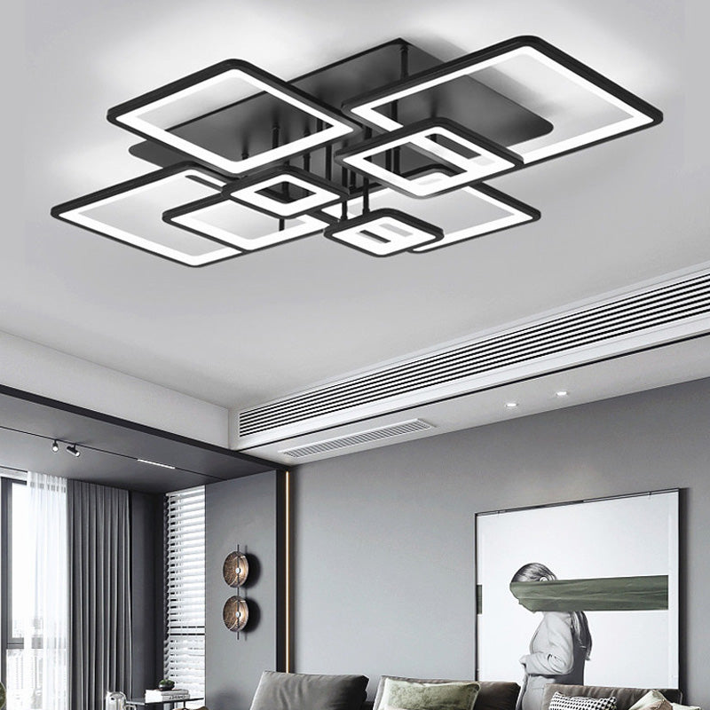 Contemporary Metal Flush Mount Ceiling Light Fixture for Living Room Bedroom