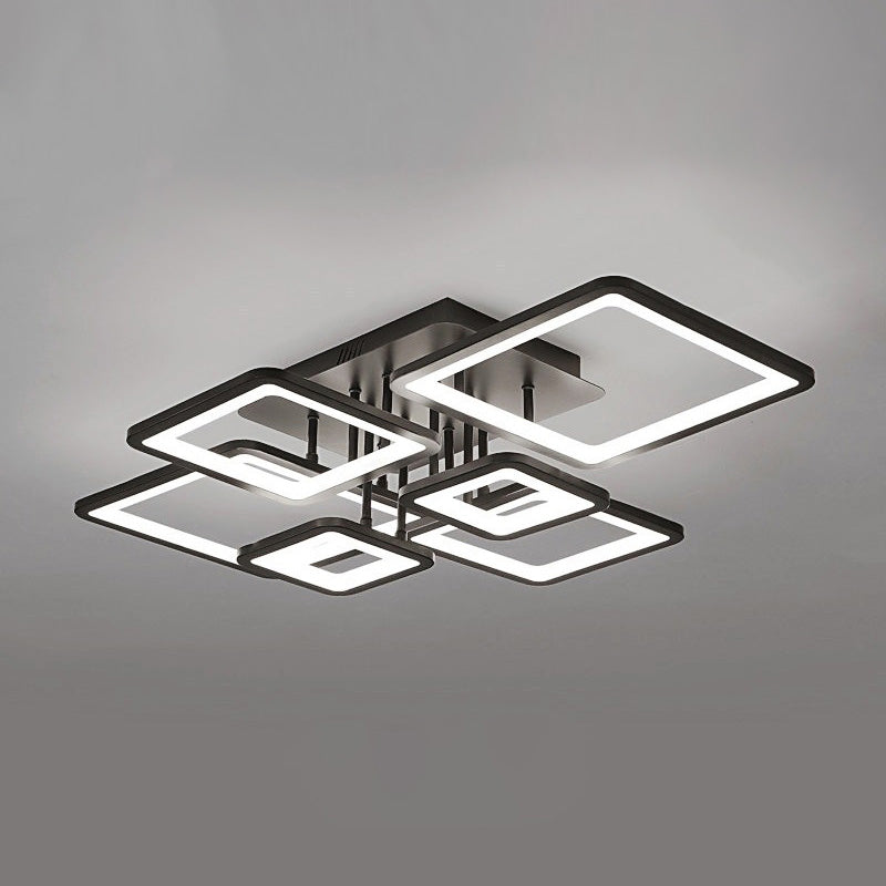 Contemporary Metal Flush Mount Ceiling Light Fixture for Living Room Bedroom