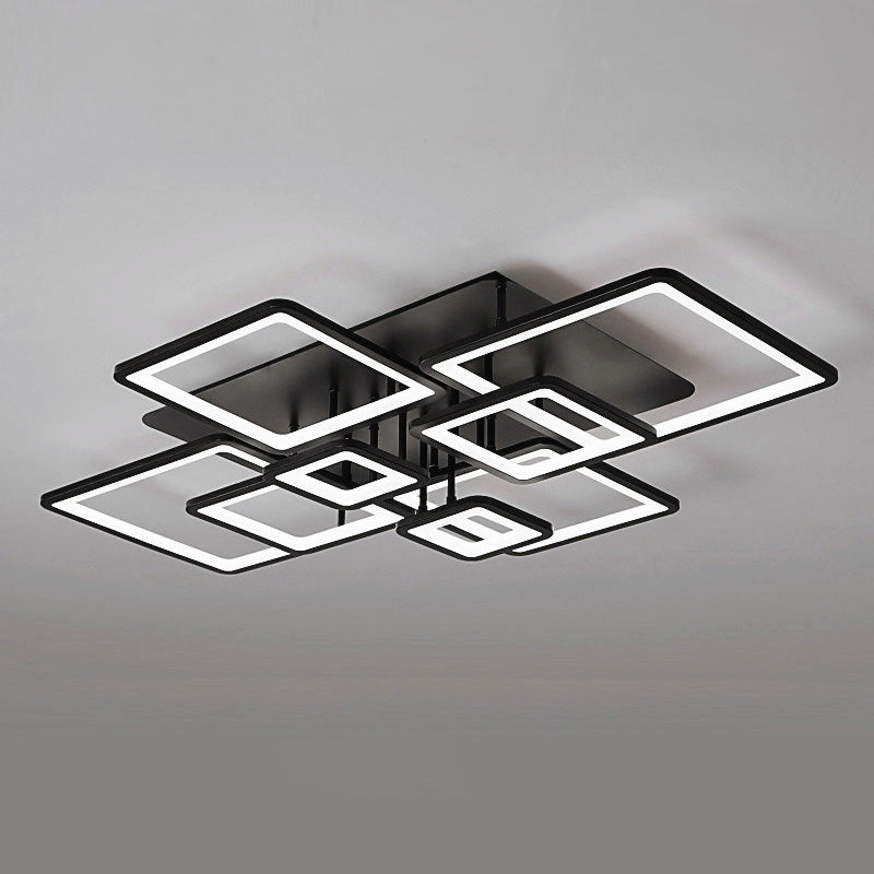 Contemporary Metal Flush Mount Ceiling Light Fixture for Living Room Bedroom
