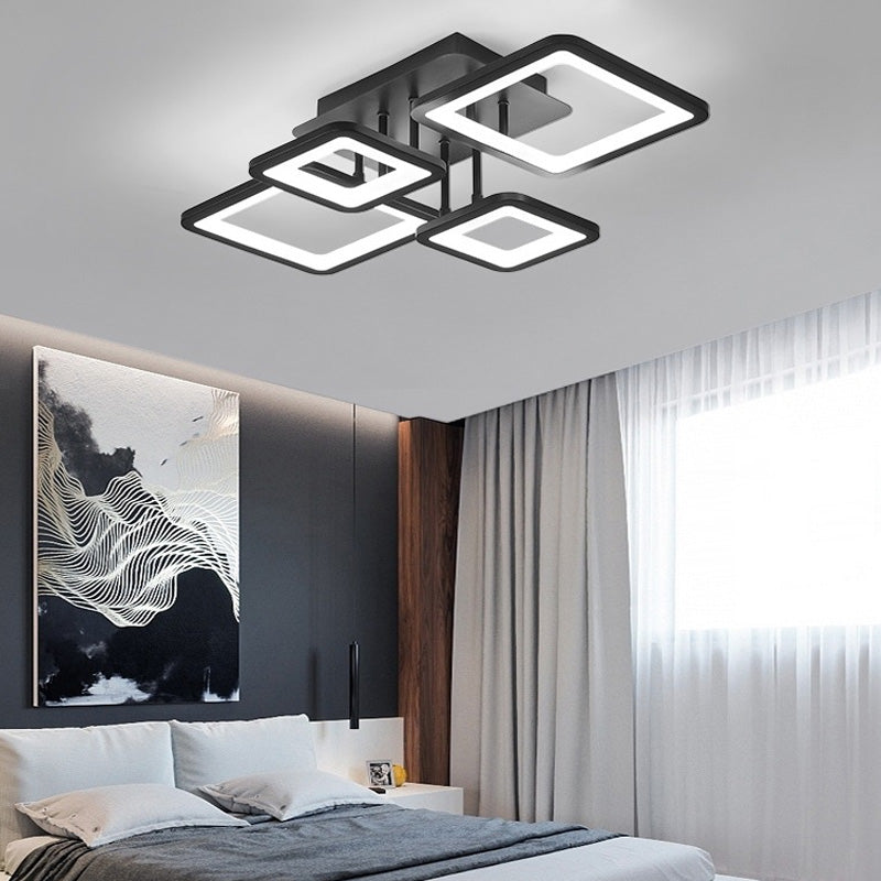 Contemporary Metal Flush Mount Ceiling Light Fixture for Living Room Bedroom
