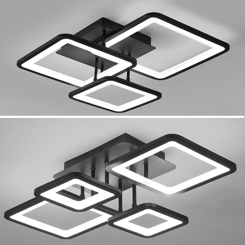 Contemporary Metal Flush Mount Ceiling Light Fixture for Living Room Bedroom