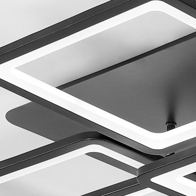 Lámpara de techo de montaje empotrado de metal contemporáneo para sala de estar y dormitorio
