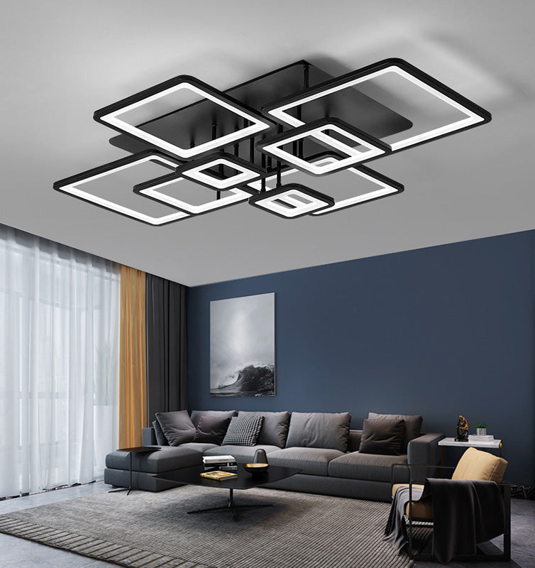 Contemporary Metal Flush Mount Ceiling Light Fixture for Living Room Bedroom