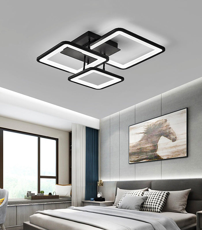 Contemporary Metal Flush Mount Ceiling Light Fixture for Living Room Bedroom