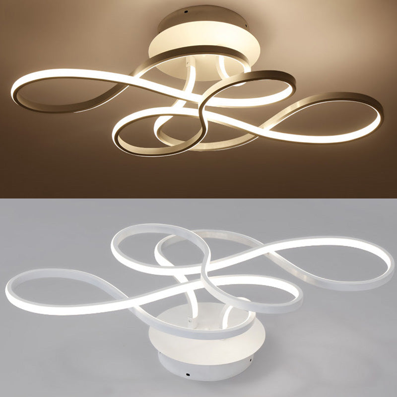 Moderne, halbbündig montierte LED-Deckenleuchte „Spring“ für Wohnzimmer und Schlafzimmer