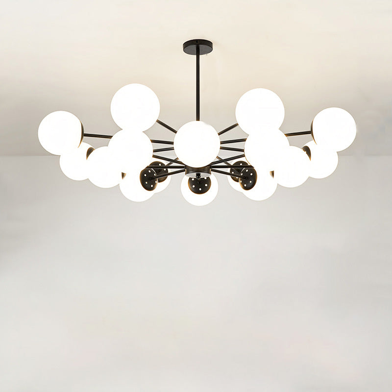 Lampada lampadina a globo Illuminazione a sospensione moderna in vetro bianco per il ristorante