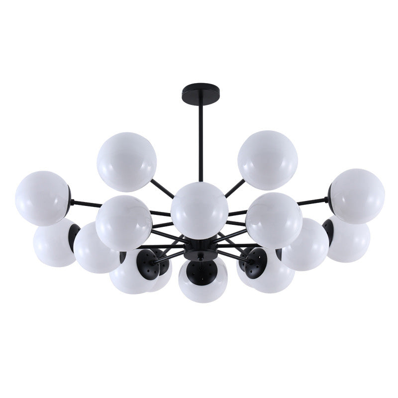 Lampada lampadina a globo Illuminazione a sospensione moderna in vetro bianco per il ristorante