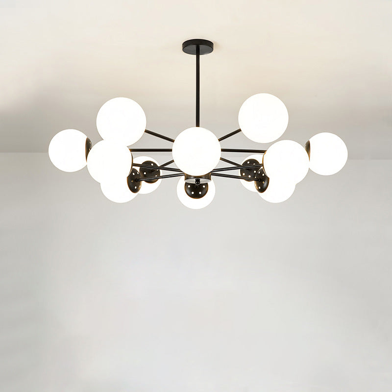 Lampada lampadina a globo Illuminazione a sospensione moderna in vetro bianco per il ristorante