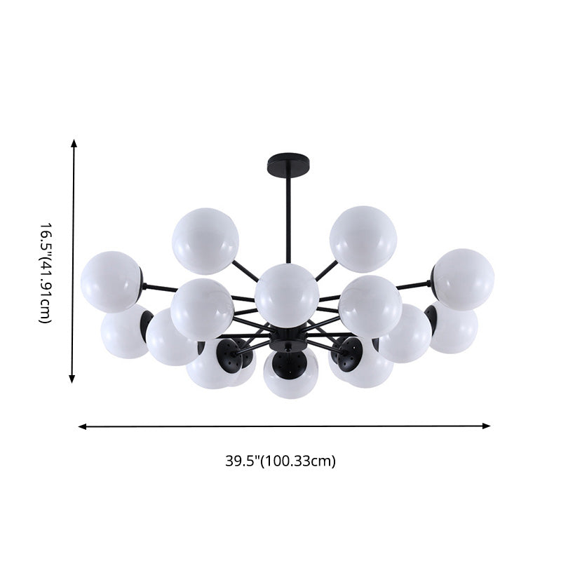 Lampada lampadina a globo Illuminazione a sospensione moderna in vetro bianco per il ristorante