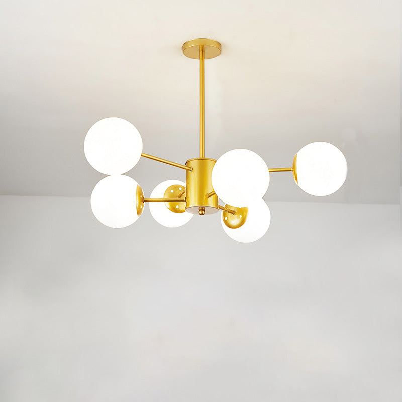 Lampada lampadina a globo Illuminazione a sospensione moderna in vetro bianco per il ristorante