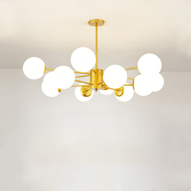 Lampada lampadina a globo Illuminazione a sospensione moderna in vetro bianco per il ristorante