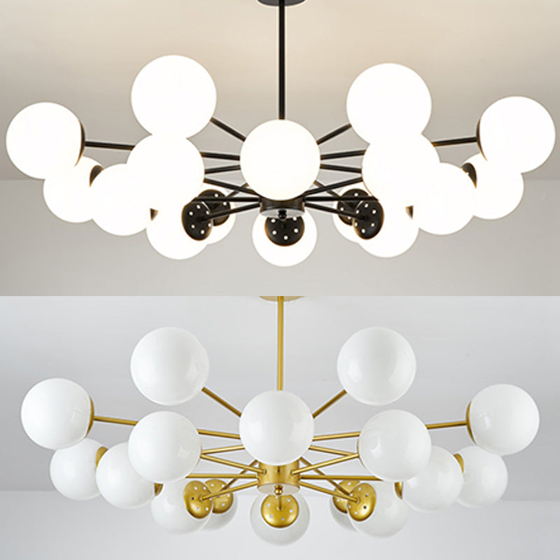 Lampada lampadina a globo Illuminazione a sospensione moderna in vetro bianco per il ristorante