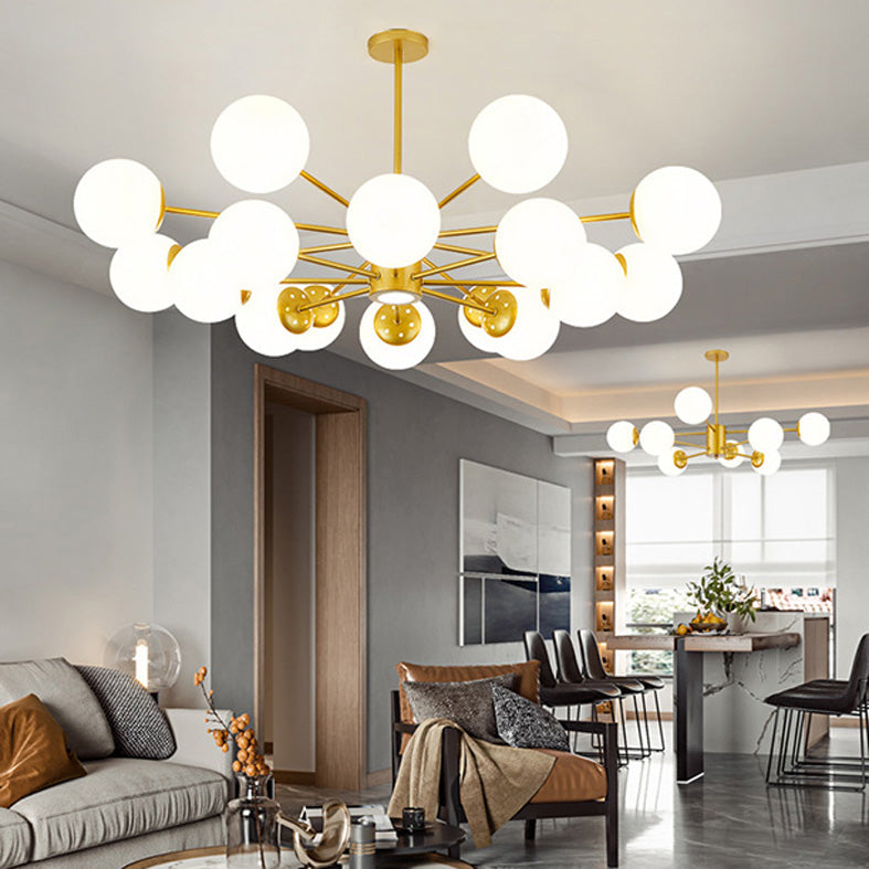 Lampada lampadina a globo Illuminazione a sospensione moderna in vetro bianco per il ristorante