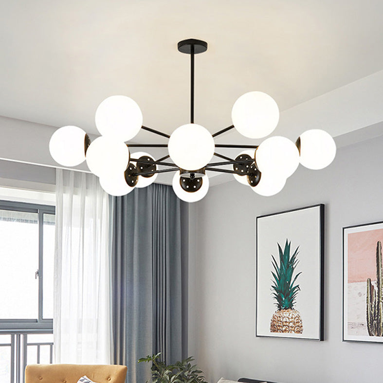 Lampada lampadina a globo Illuminazione a sospensione moderna in vetro bianco per il ristorante