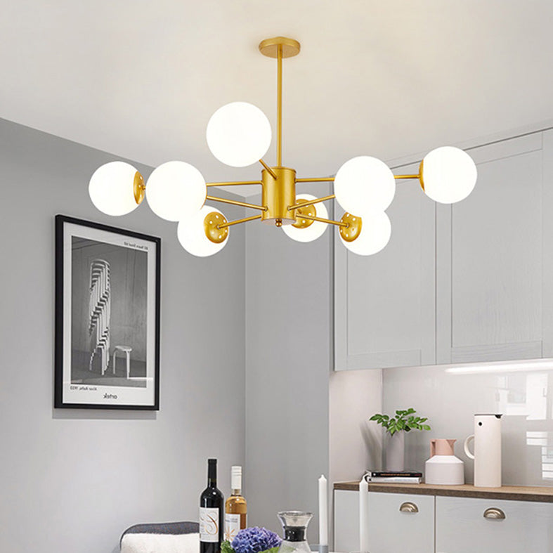 Lampada lampadina a globo Illuminazione a sospensione moderna in vetro bianco per il ristorante