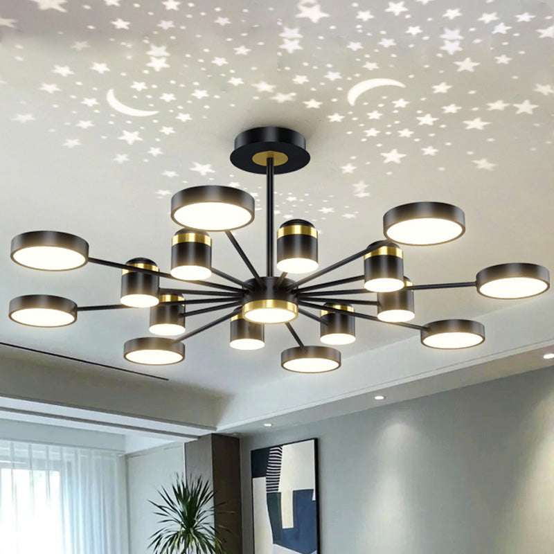 Moderno lampadario in metallo leggero a led aderente ciondolo a soffitto acrilico per soggiorno sala da pranzo
