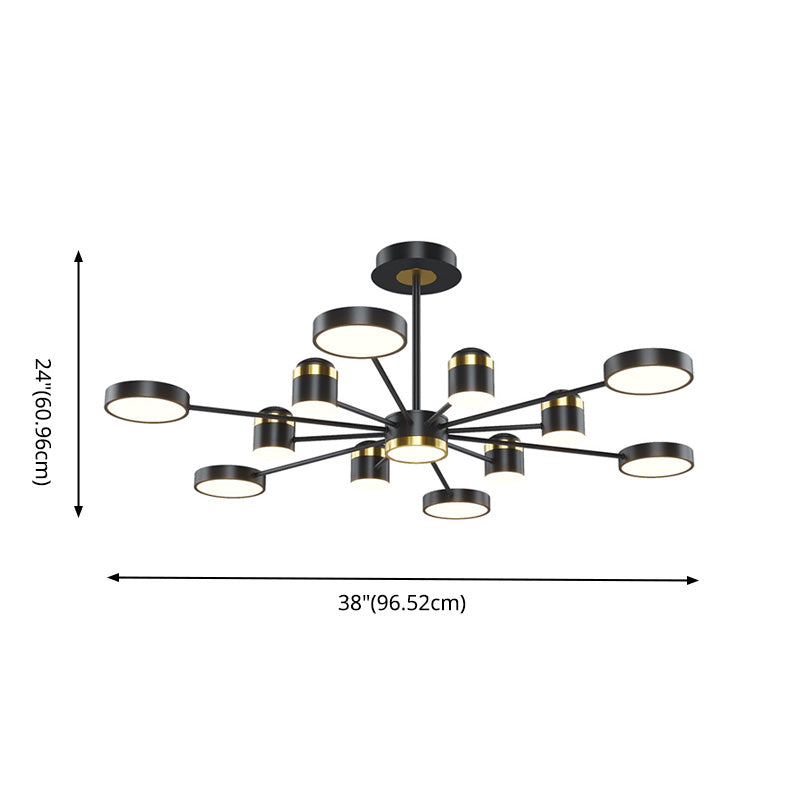 Moderno lampadario in metallo leggero a led aderente ciondolo a soffitto acrilico per soggiorno sala da pranzo