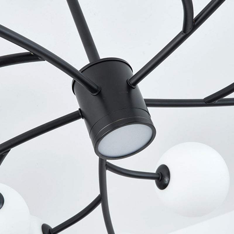 Lampada lampadina a globo Illuminazione a sospensione moderna in vetro bianco per il ristorante