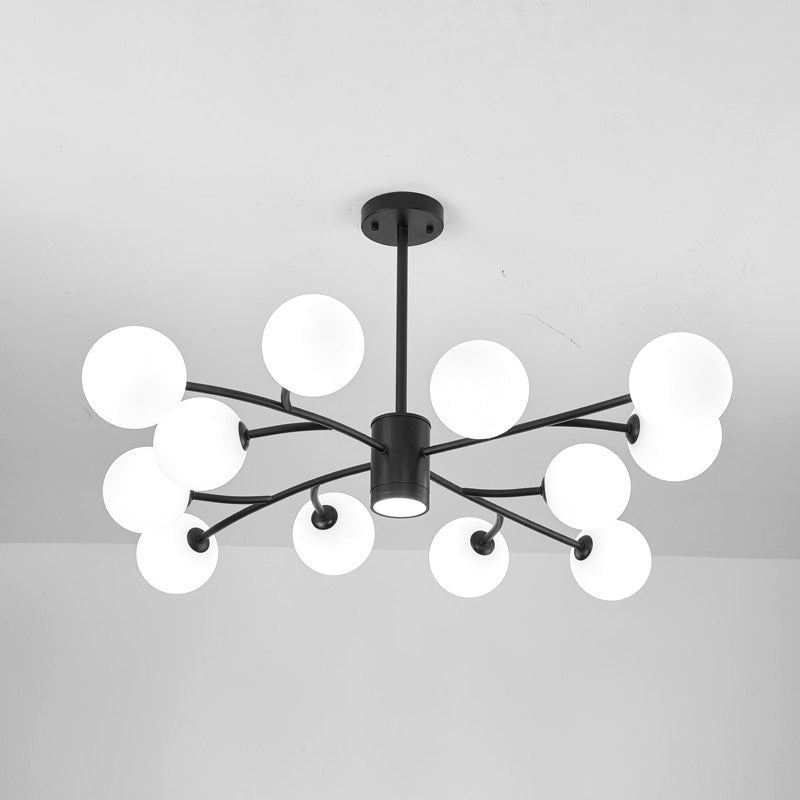 Lampada lampadina a globo Illuminazione a sospensione moderna in vetro bianco per il ristorante