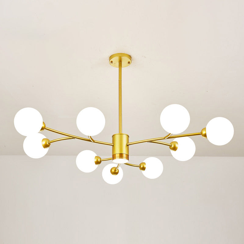 Lampada lampadina a globo Illuminazione a sospensione moderna in vetro bianco per il ristorante