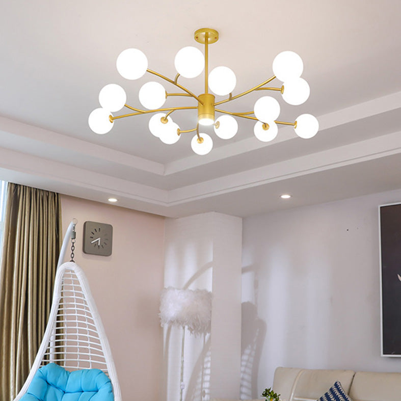 Lampada lampadina a globo Illuminazione a sospensione moderna in vetro bianco per il ristorante