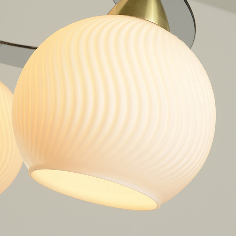 Lampada lampadina a globo Illuminazione a sospensione moderna in vetro bianco per il ristorante