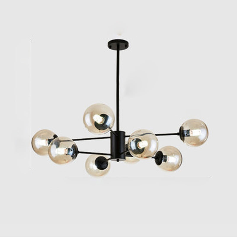Globe Chandelier Light Fixture Modern Glass Pendant Lighting for Restaurant