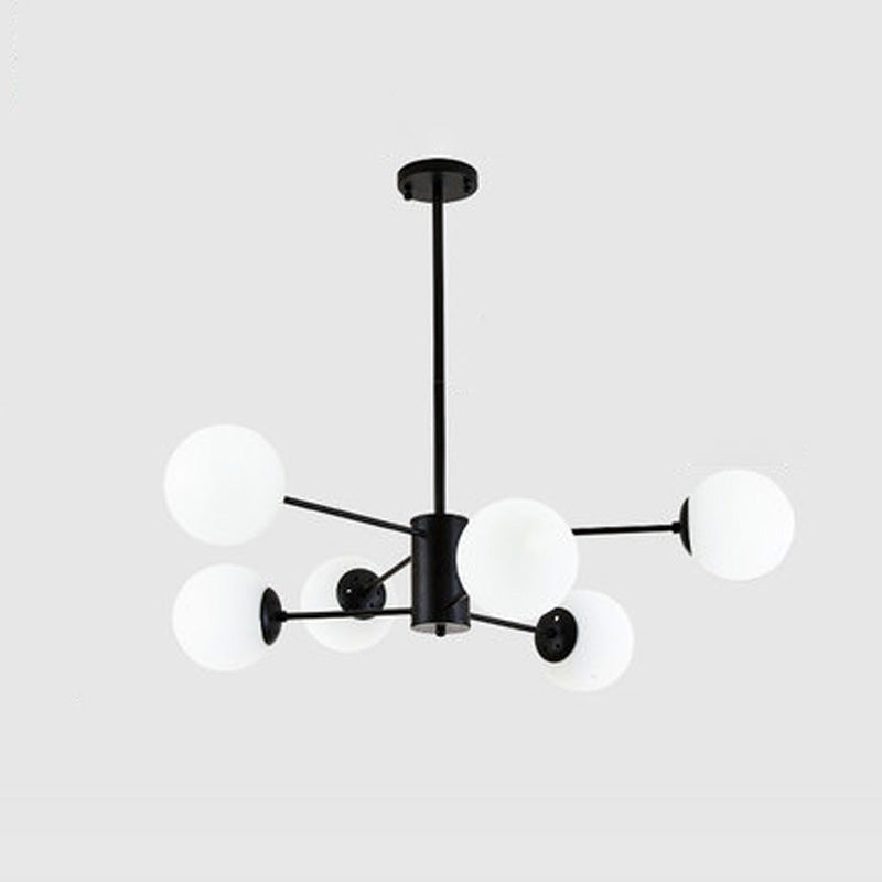 Globe Chandelier Light Fixture Modern Glass Pendant Lighting for Restaurant
