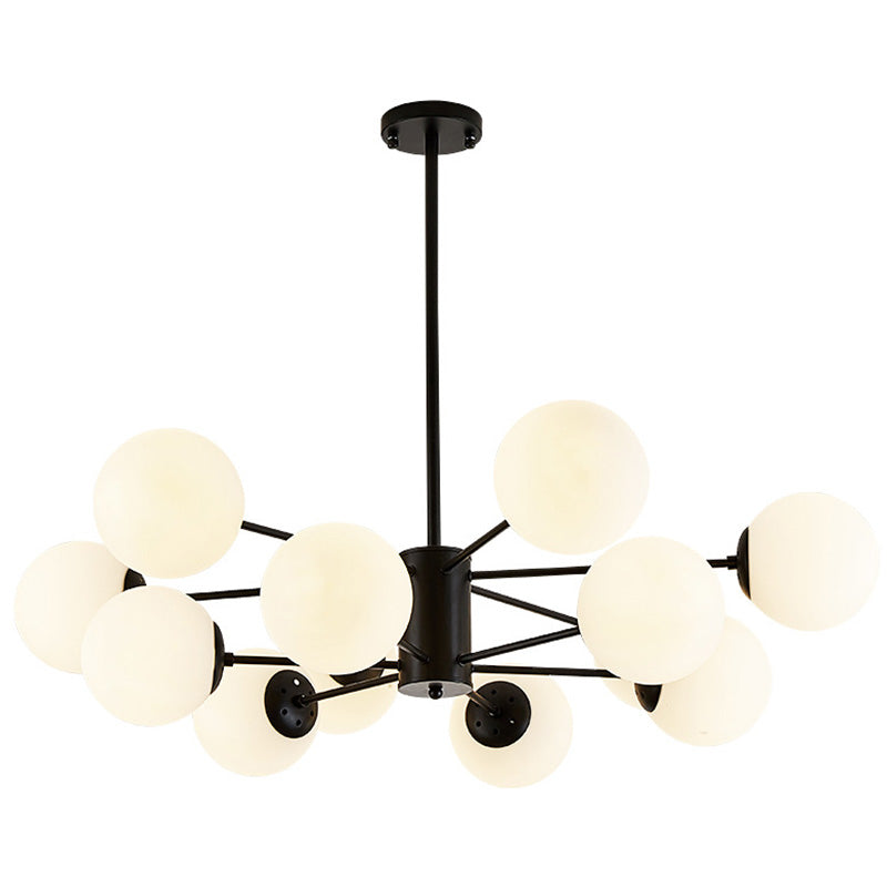 Globe Chandelier Light Fixture Modern Glass Pendant Lighting for Restaurant