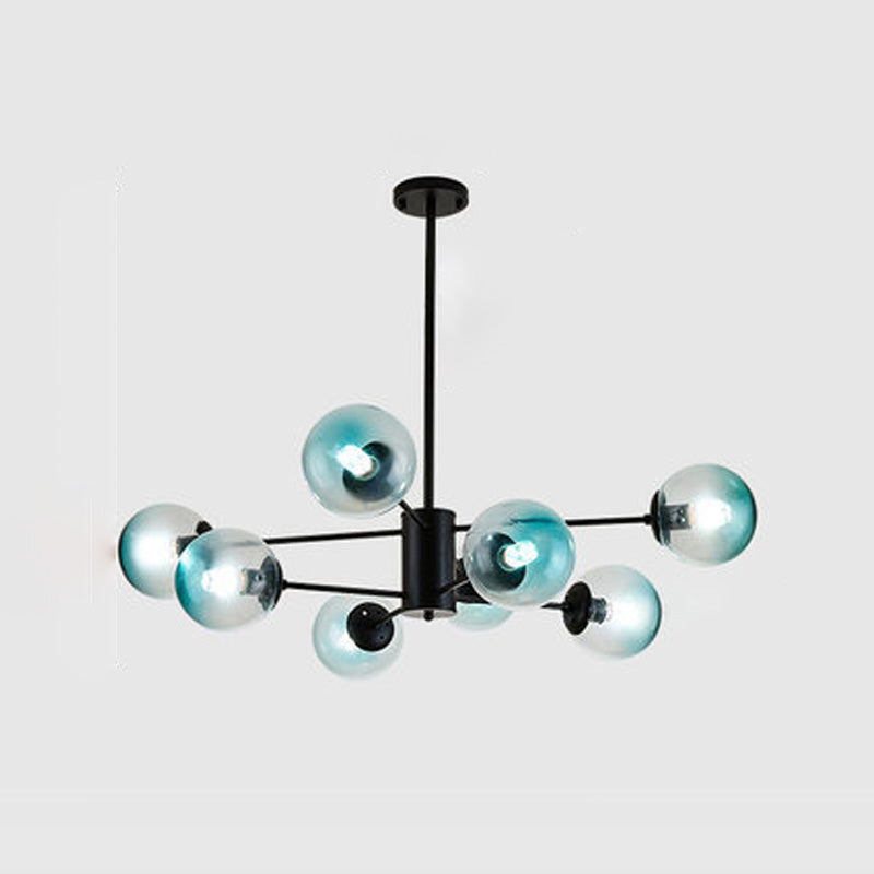 Globe Chandelier Light Fixture Modern Glass Pendant Lighting for Restaurant
