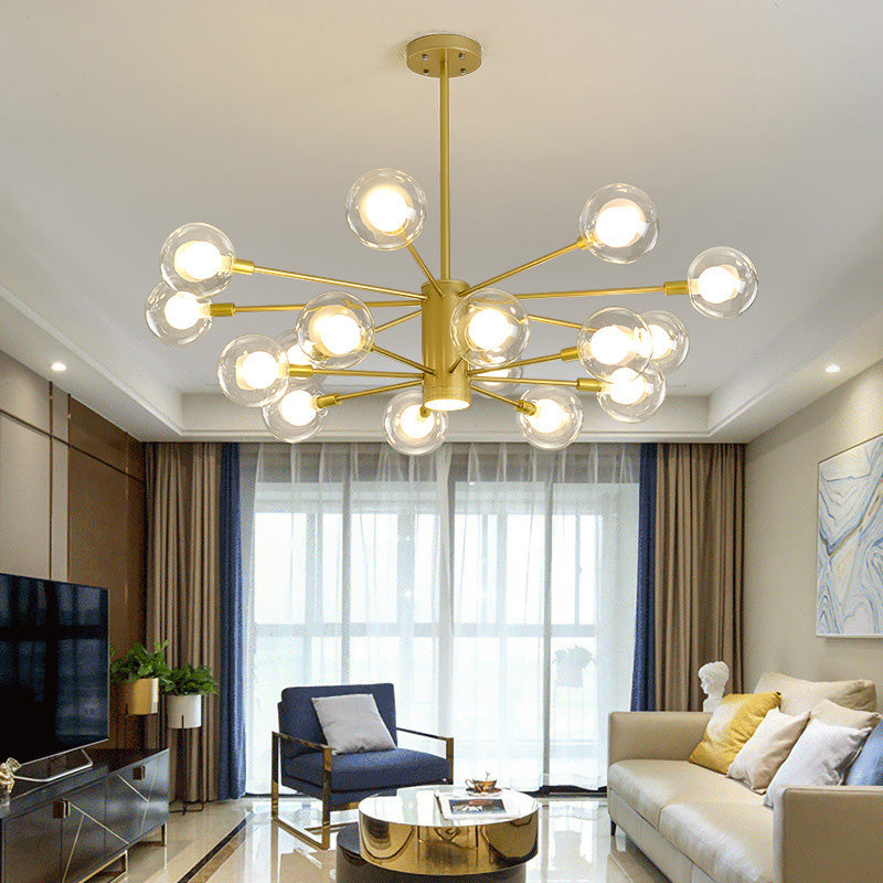 Globe Chandelier Light Fixture Modern Glass Pendant Lighting for Restaurant