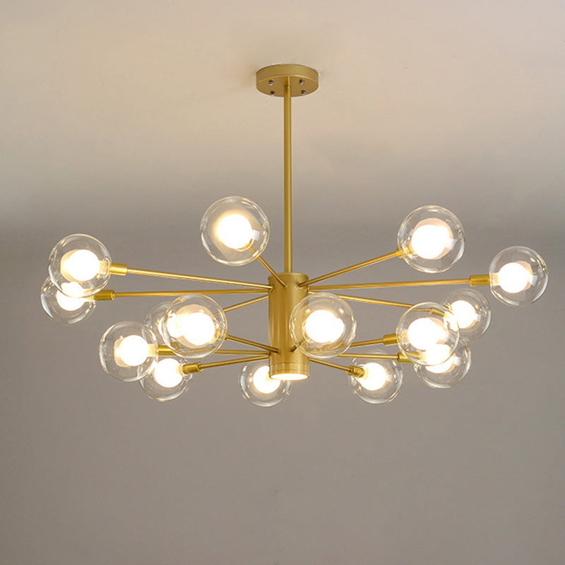 Globe Chandelier Light Fixture Modern Glass Pendant Lighting for Restaurant