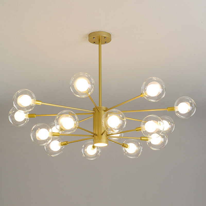 Globe Chandelier Light Fixture Modern Glass Pendant Lighting for Restaurant