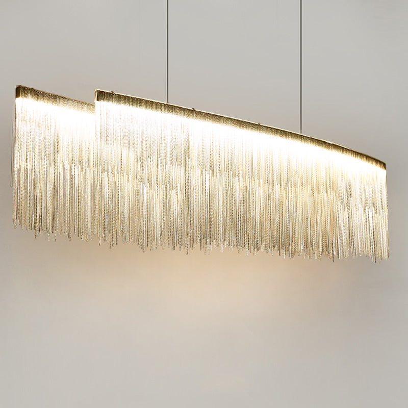 Metal Chains Design Chandelier Light Modern Style Simplicity Lighting Pendant for Living Room